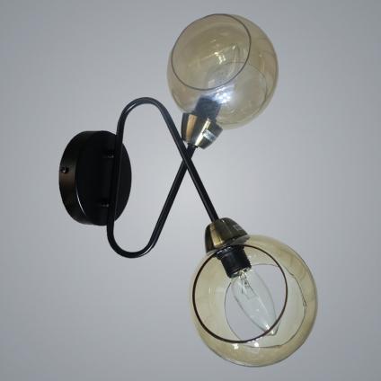 Бра SH1202/2W AB+BK бронза/черный 2х40W E14 d295, SHGN20 У1